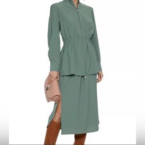 NWT Tibi Sage Green Midi Dress Size 2